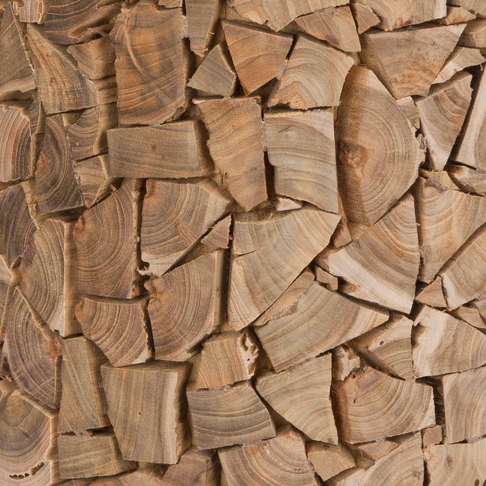 Transitional Canyon Teak Medium Oak Round Stool