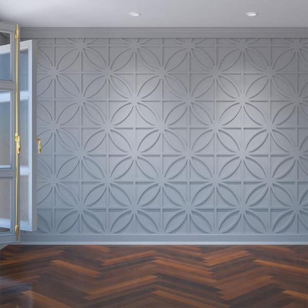 Ekena Millwork 23 3/8 in.W x 23 3/8 in.H x 3/8 in.T Large Swansea Decorative Fretwork Wall Panels in Architectural Grade PVC