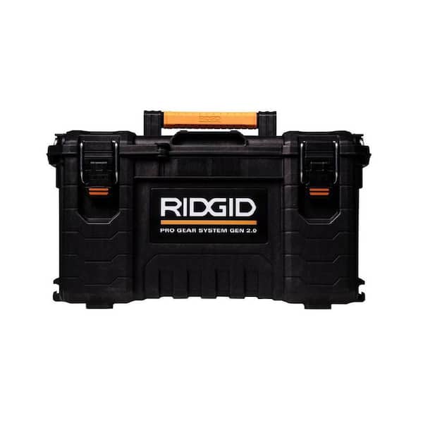 RIDGID Pro Gear System Gen 2.0 Stackable Durable 22 in. Modular Tool Box Storage With Heavy Duty Latches and Handles