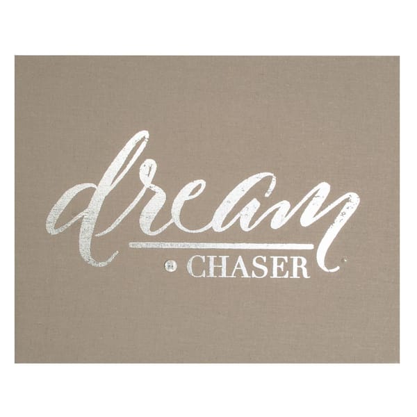 Graham & Brown 16 in. x 20 in. "Dream Chaser Embellished Fabric" Printed Wall Art