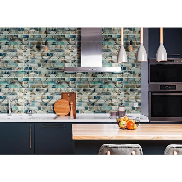 Night Sky Subway 12 in. x 12 in. x 0.31 in. Glass Mesh-Mounted Mosaic Wall Tile (9.7 sq. ft./Case)