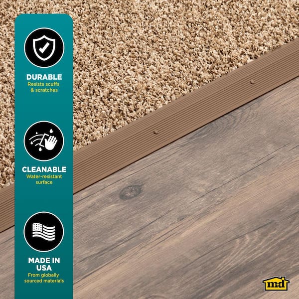 M-D Building Products - 2"X 72" SPICE ALUMINUM CARPET TRIM W/SCREW NAILS