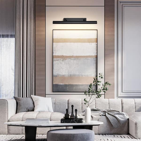 30 in. 1-Light Black Wall Sconce, Picture Lights for Wall, Modern Wall Light for Living Room, Bathroom, Bedroom