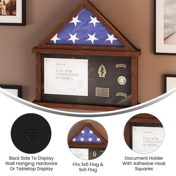 Carnegy Avenue Quincy Flag and Certificate Display Case