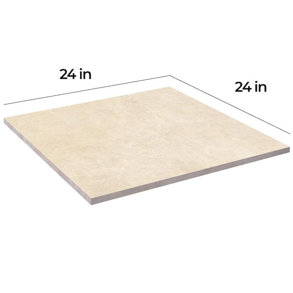 Corso Italia Slate White 24 in. x 24 in. x 0.75 in. Stone Look Porcelain Paver (Case of 2)