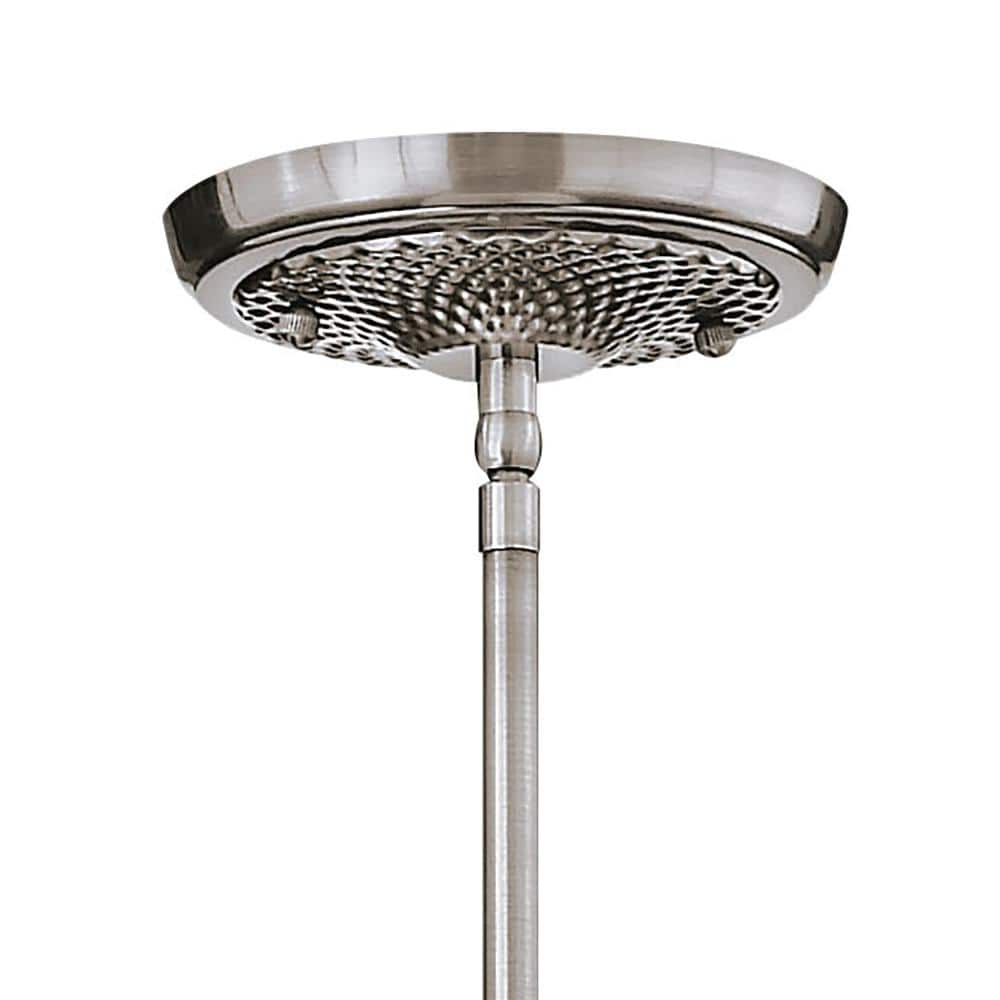 Polished Antique Nickel Mini Pendant with Clear Glass Shade