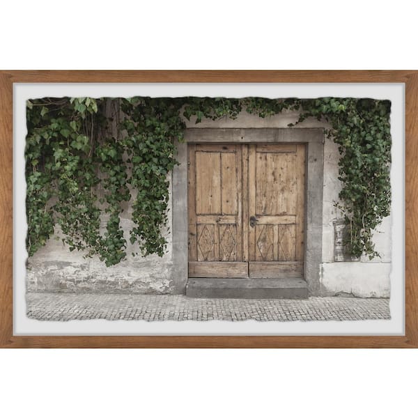 Unbranded "Old Wooden Door" by Marmont Hill Framed Architecture Art Print 12 in. x 18 in.