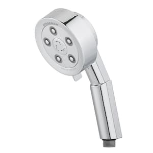3-Spray 4 in. Single Wall Mount Hand Shower with Adjustable Shower Head in Polished Chrome