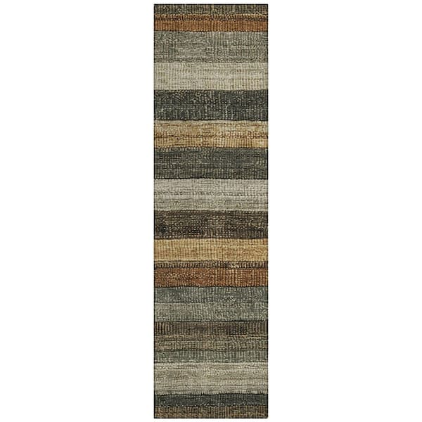 Chantille Machine Washable Indoor/Outdoor Abstract ACN1865 Khaki 2 ft. 3 in. x 7 ft. 6 in. Runner Rug