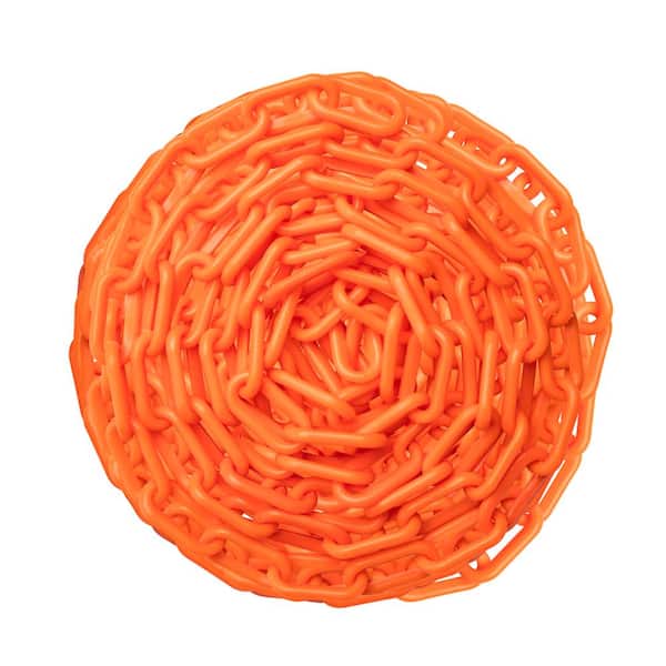USW US Weight 2 in. x 500 ft. Orange Plastic Chain Featuring SunShield UV Protection