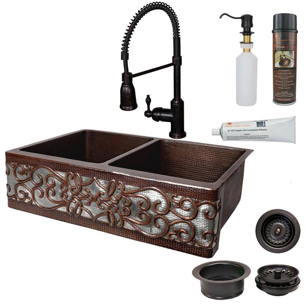https://images.thdstatic.com/productImages/20e91318-e25e-43ef-976c-f096efa59ad5/svn/oil-rubbed-bronze-and-nickel-premier-copper-products-drop-in-kitchen-sinks-ksp4-ka50db33229s-nb-64_1000.jpg