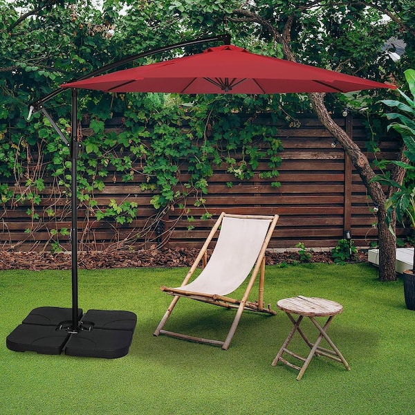 Zeus & Ruta 10 ft. Outdoor Cantilever Hanging Patio Umbrella