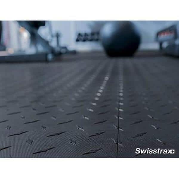 Swisstrax 2.75 in. x 12 in. Jet Black Pegged Polypropylene Ramp