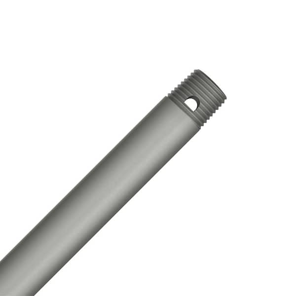 Hunter WeatherMax 12 in. Matte Silver Outdoor Extension Downrod