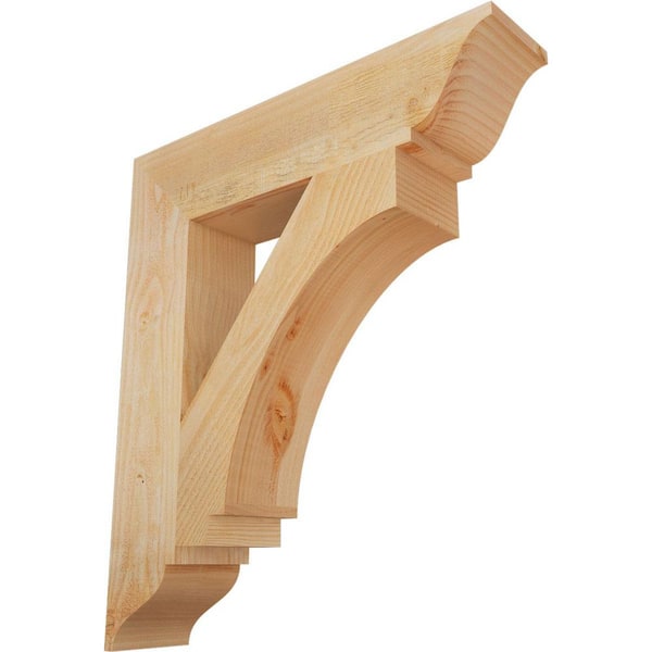 Ekena Millwork 6 in. x 32 in. x 28 in. Douglas Fir Imperial Traditional Rough Sawn Bracket