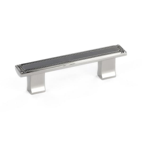 Richelieu Hardware Brossard Collection 3 in. (76 mm) Traditional Polished Nickel Rectangular Cabinet Bar Pull