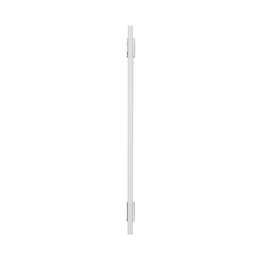 Urbanite 12.75" Polished Chrome and White Cabinet Bar Pull
