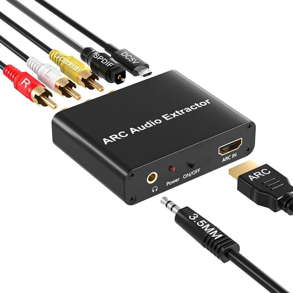 HDMI ARC Adapter Audio Extractor with Digital Optical TOSLINK SPDIF/Coaxial