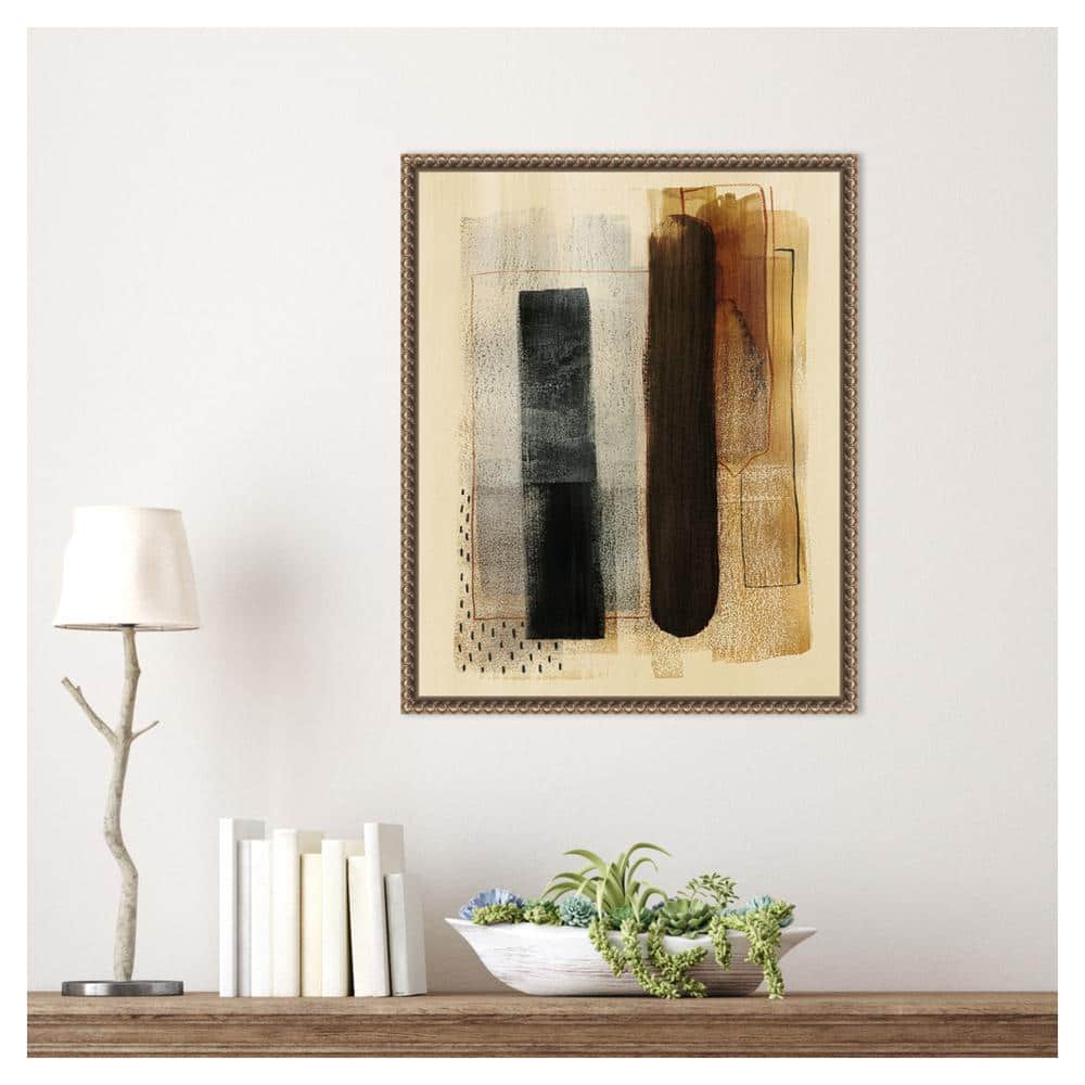 Burnt Toast I Abstract Canvas Print with Bronze Frame