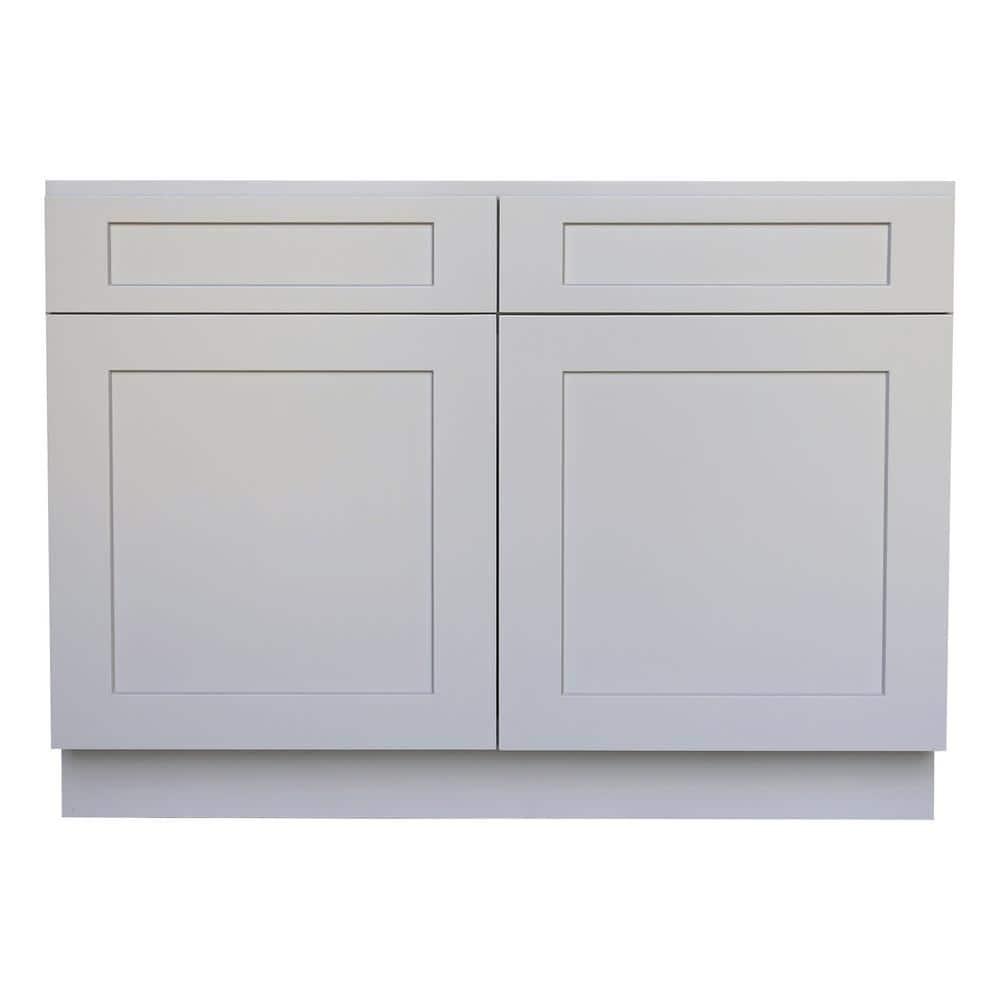Ready to Assemble 33x34.5x24 in. Shaker Sink Base Cabinet with 2-Door and 2 Fake Drawers in Gray price history on PriceWatchPro