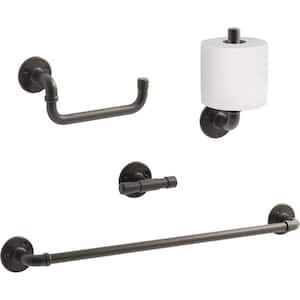 Worth 24 in. Wall Mount Towel Bar in Oil-Rubbed Bronze