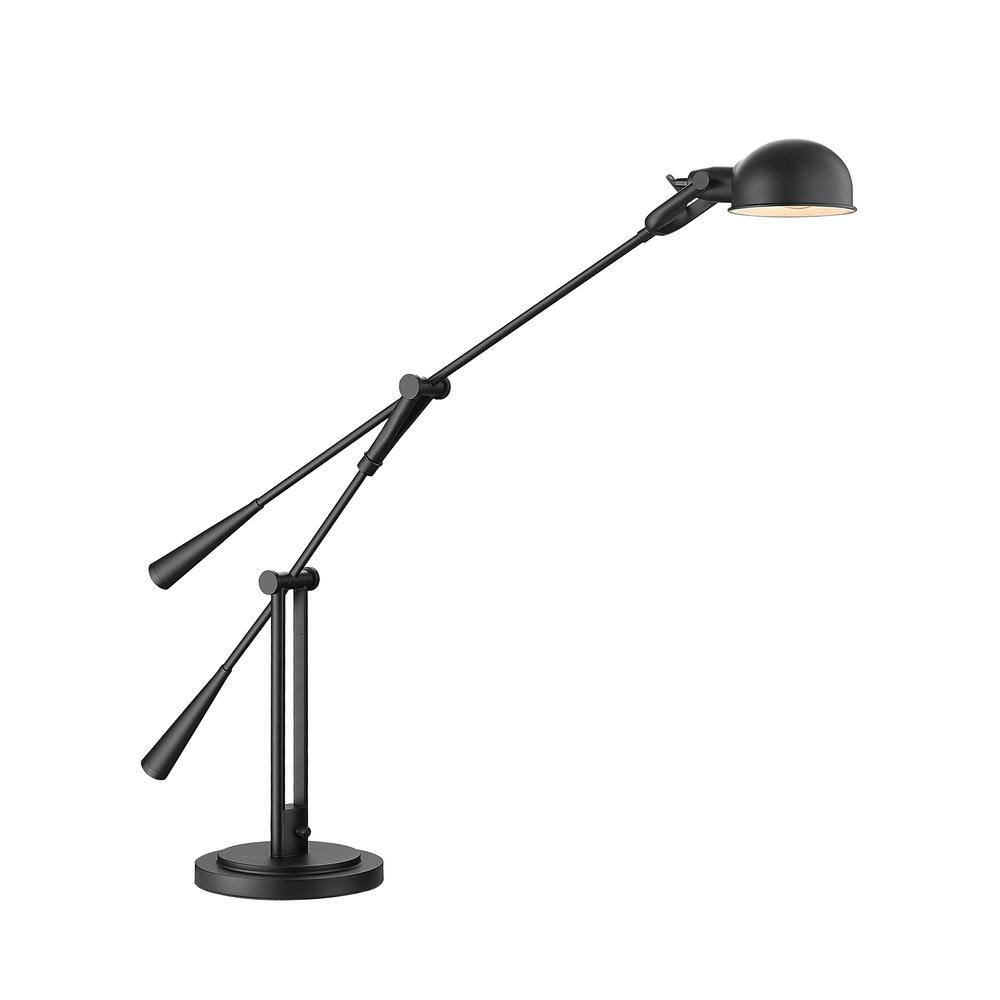 Grammercy Park 51.75 in. Matte Black Table Lamp with Matte Black  Steel Sha