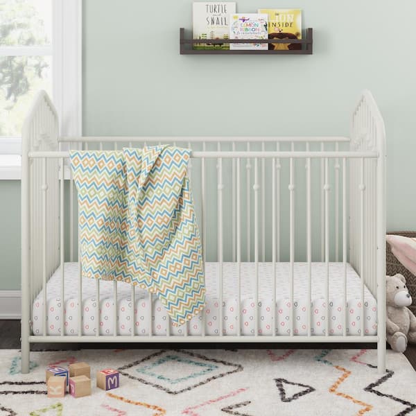 Grey metal clearance crib