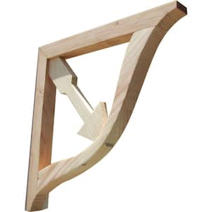 Cupid's Arrow 16 in. x 1.6 in. x 16 in. Designer Wood Corbel (2-Pack)