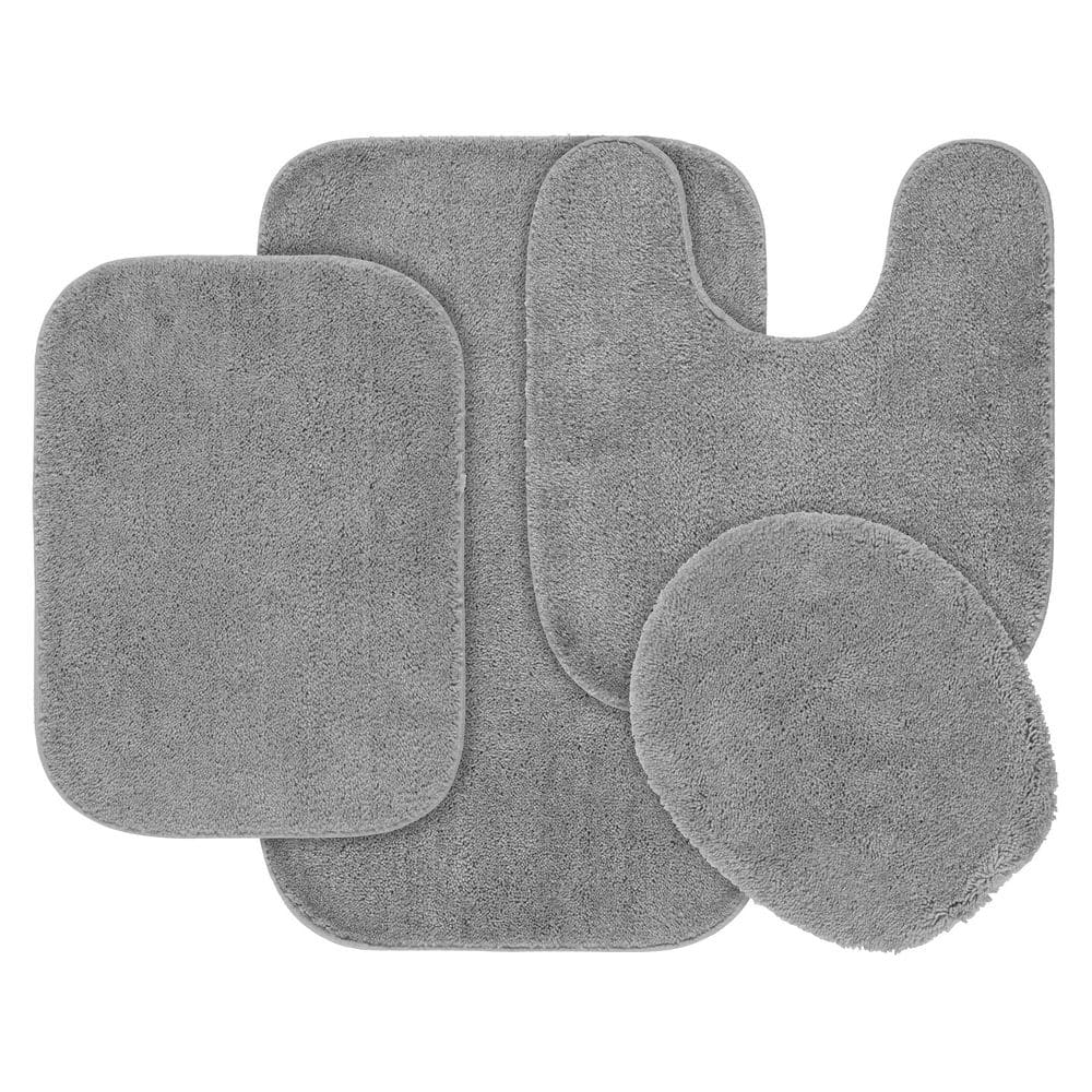 Shag Memory Foam Bathmat - 58-inch By 24-inch Runner With Non-slip Backing  - Absorbent High-pile Chenille Bathroom Rug By Lavish Home (gray) : Target