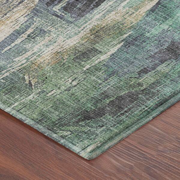 Mayfield Premium Machine Washable Abstract AMF2269 Copper 10 ft. x 14 ft. Area Rug