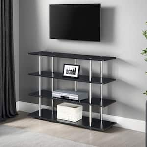 Designs2Go 47.25 in. Black XL Highboy TV Stand fits TVs up to 55 in. with 4-Shelves