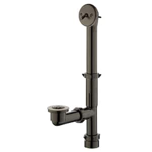 Trip Lever 1-1/2 in. Black Poly Pipe Bath Waste and Overflow Drain in Oil Rubbed Bronze
