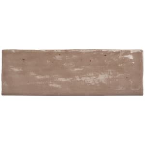 Kingston Taupe 2.55 in. x 7.87 in. Glazed Ceramic Bullnose Trim Tile (0.14 sq. ft./each)