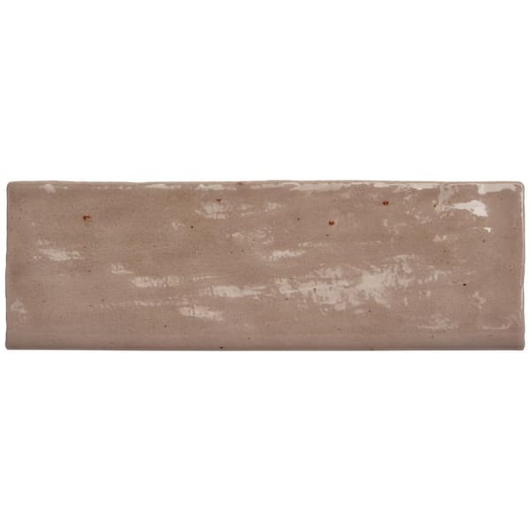 Kingston Taupe 2.55 in. x 7.87 in. Glazed Ceramic Bullnose Trim Tile (0.14 sq. ft./each)