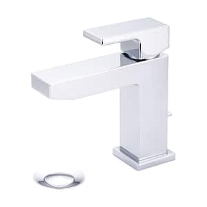 Mod Single Hole Single-Handle Bathroom Faucet in Polished Chrome with Drain Assembly