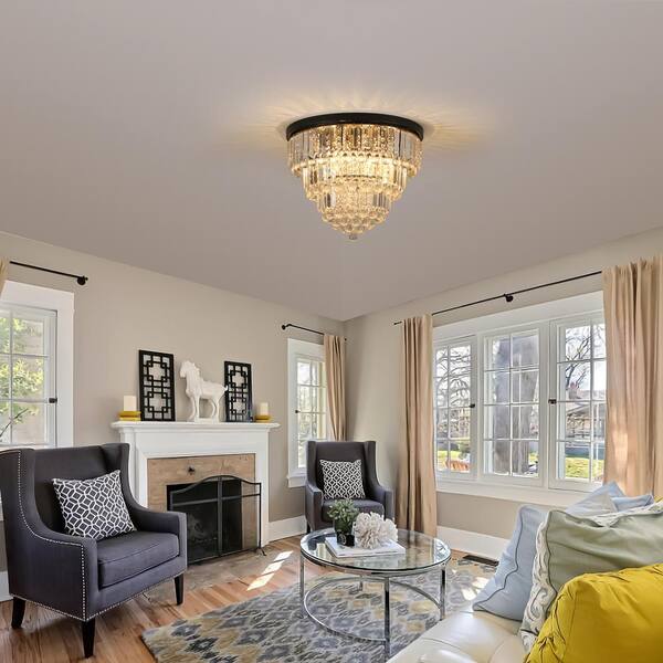 Sunpez 6-Light 19.7 in. W Ceiling Chandeliers Flush Mount