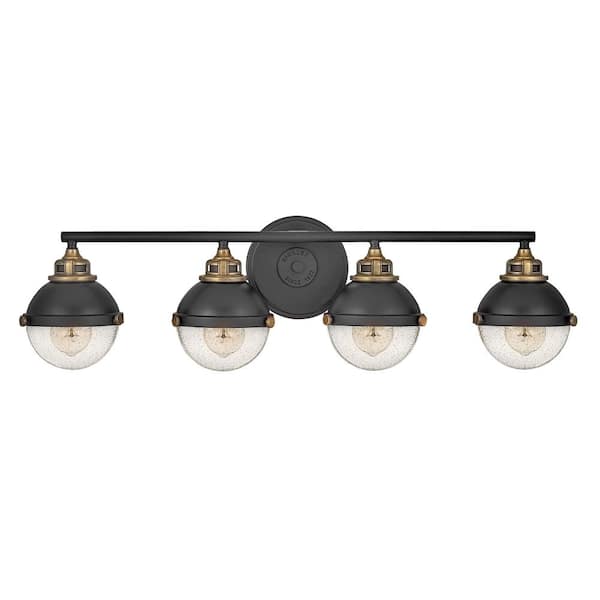 Fletcher 32.0 in. 4-Light Black Vanity Light