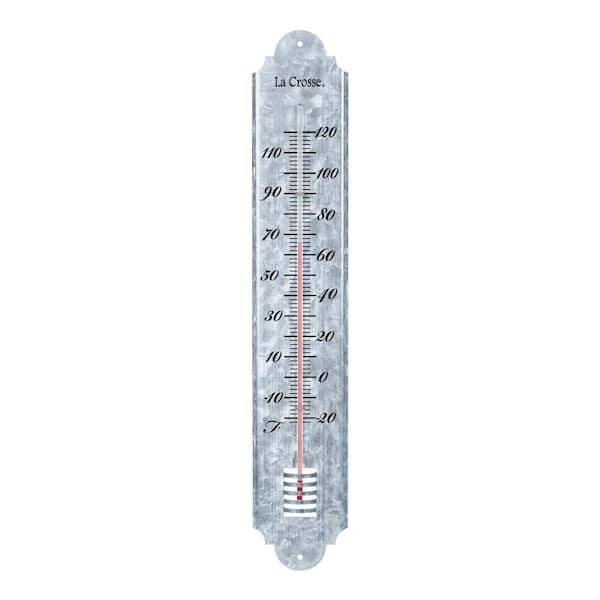 La Crosse 19.50 In. Galvanized Metal Analog Vertical Thermometer