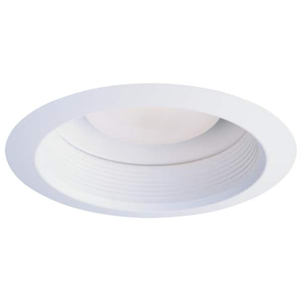 HALO 30 Series 6 in. White Recessed Ceiling Light Fixture Trim Kit with Air-Tite Baffle and Reflector