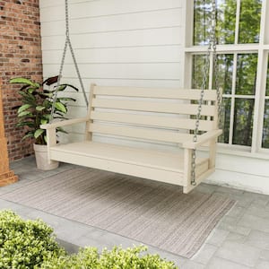 POLYWOOD Grant Park 48 in. 2-Person White HDPE Plastic Swing