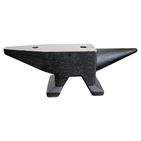 Tidoin 66 lb. Cast Steel Anvil with Large Countertop, Round and Square Hole and Stable Base