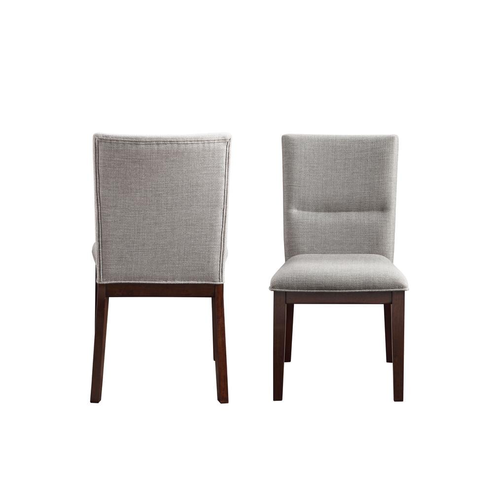 Amalie 5-Piece Walnut and Beige Glass Dining Set