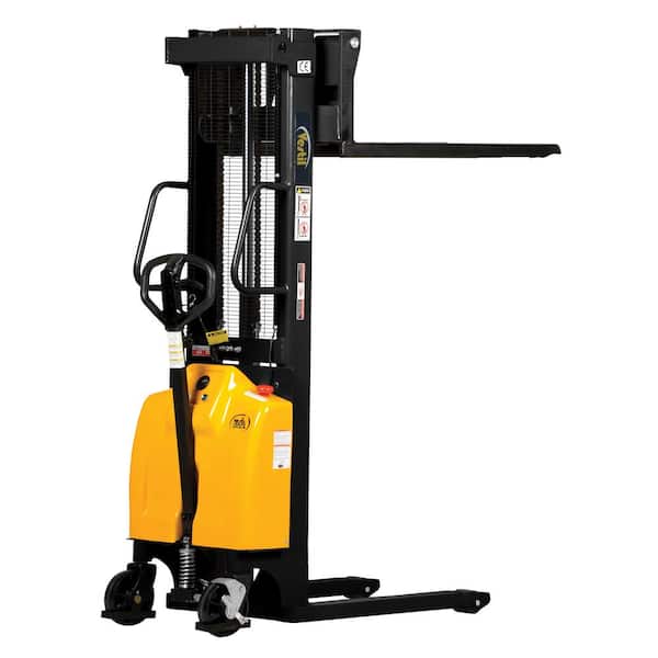 Vestil 2,000 lb. Capacity 63 in. High Combination Hand Pump and Electric  Stacker with Fixed Forks Over Fixed Support Legs SE/HP-63 - The Home Depot