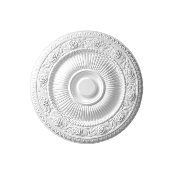 American Pro Decor 2 in. x 24-1/4 in. O.D. Floral Polyurethane Medallion Moulding