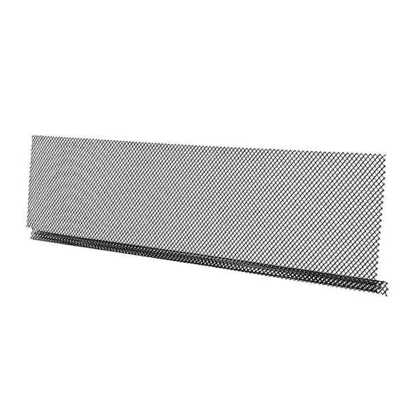 Lock-In 3 ft. Black Metal Mesh Gutter Guard