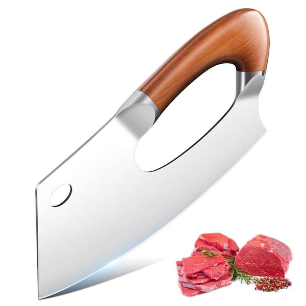8.6 in. Stainless Steel Meat Cleaver Knife, Chef Cooking Knives for Cutting Meat, Vegetable