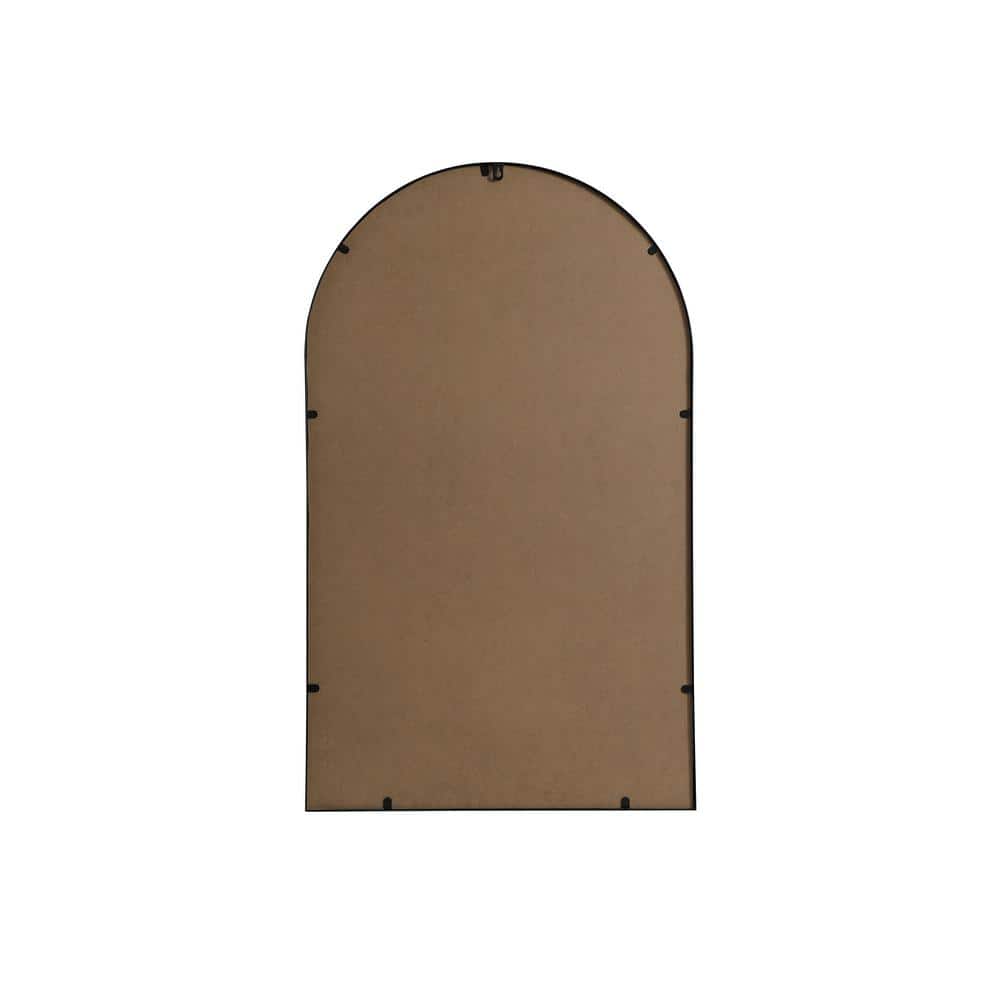 Black Arch Metal Frame Rectangular Wall Mirror