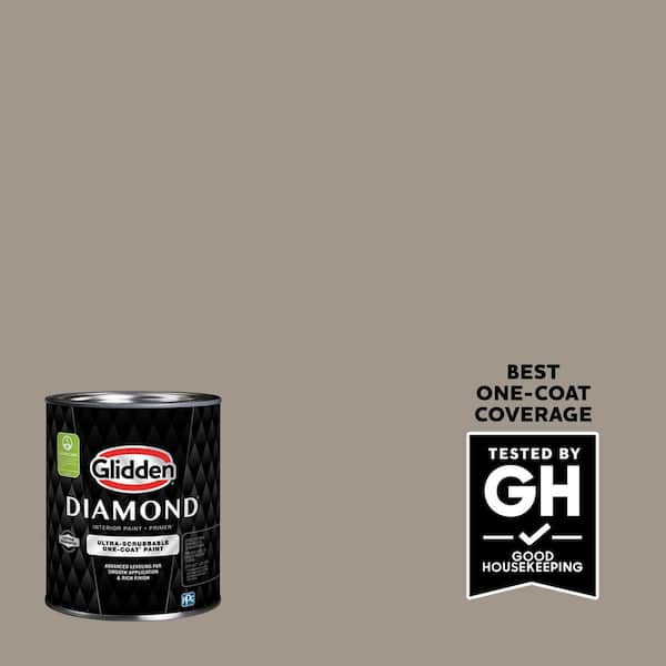 Glidden Diamond 1 qt. PPG1008-4 Gray By Me Satin Interior Paint with Primer