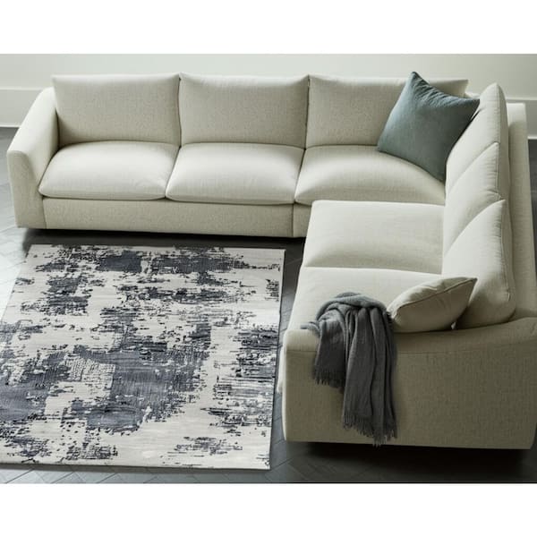 Blue 12 X 15 ft. Tufted Abstract Rectangle Indoor Area Rug
