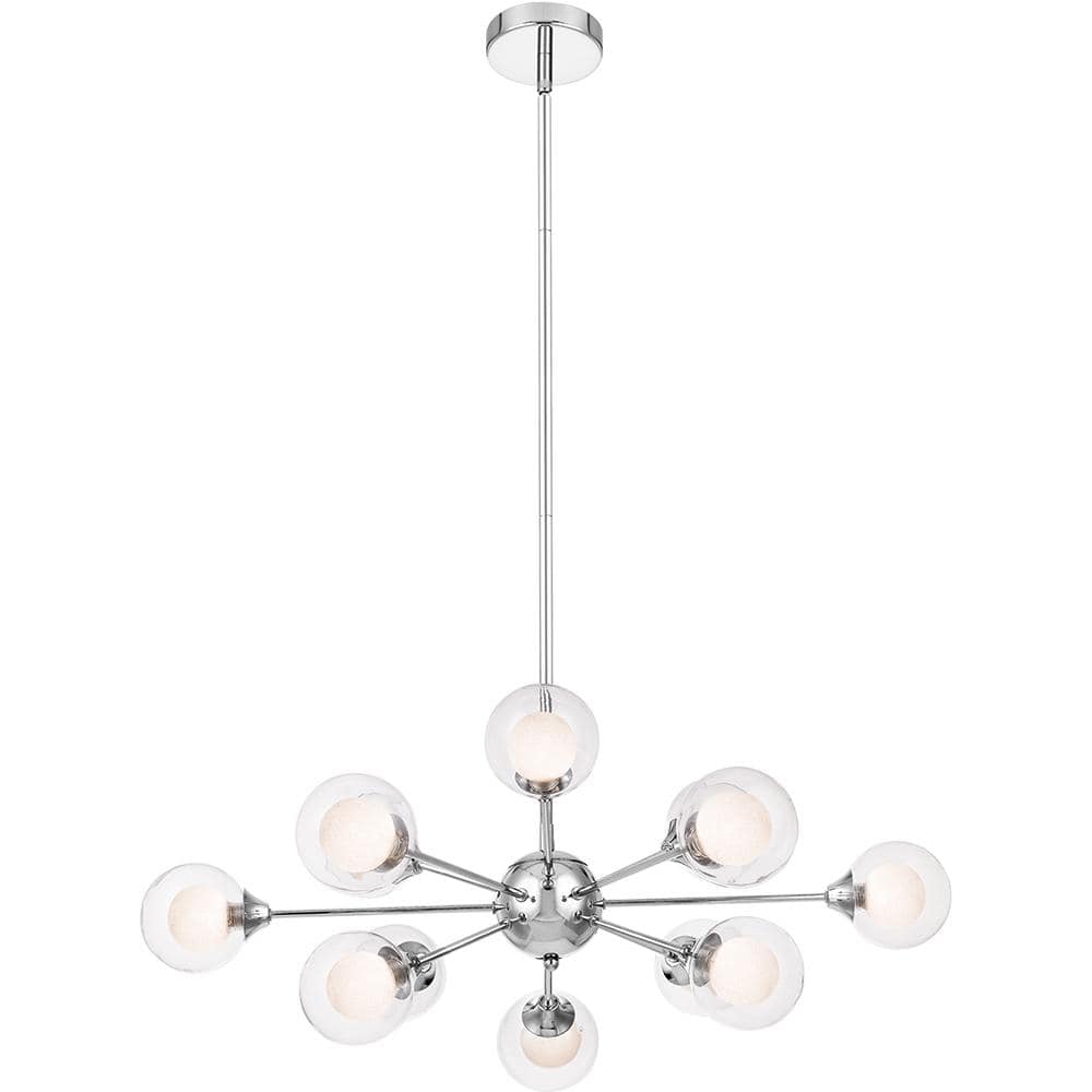 Spellbound 29'' Chrome Sputnik 12-Light Chandelier